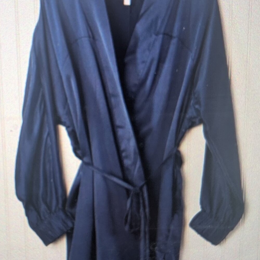 Lunya Washable Silk Robe Navy XS/S